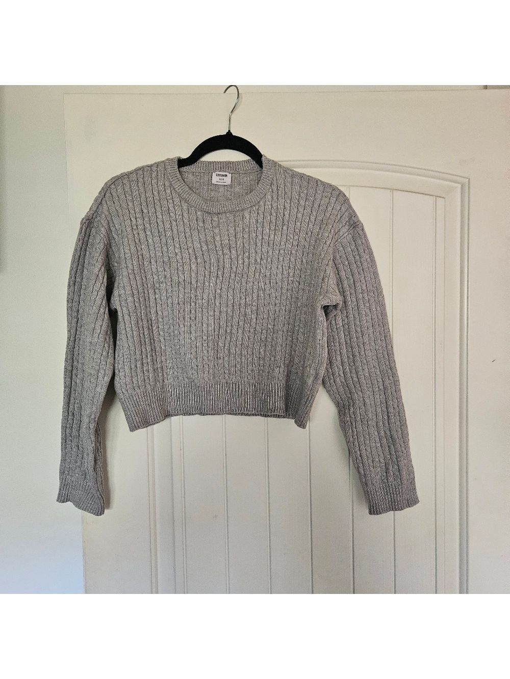 Cotton On Gray Cable Sweater Size L